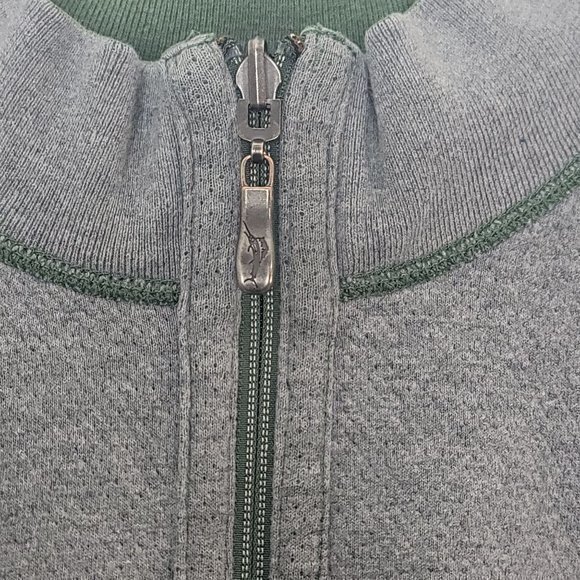 Tommy Bahama Mens Size XL Green Gray Marlin Reversible 1/4 Zip Sweater - Picture 2 of 11